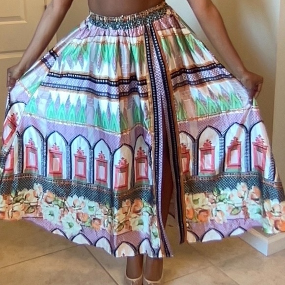 Multicolor Maxi Skirt - Picture 3 of 4